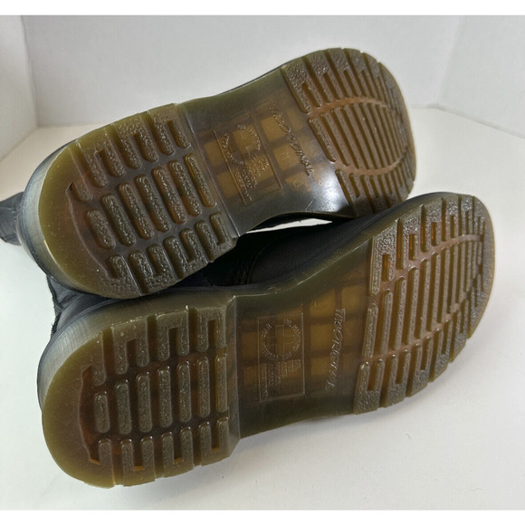 Doc Dr. Martens 1460 Virginia Soft Leather Boots Black Lace Up Women's Size 8 - Picture 10 of 14